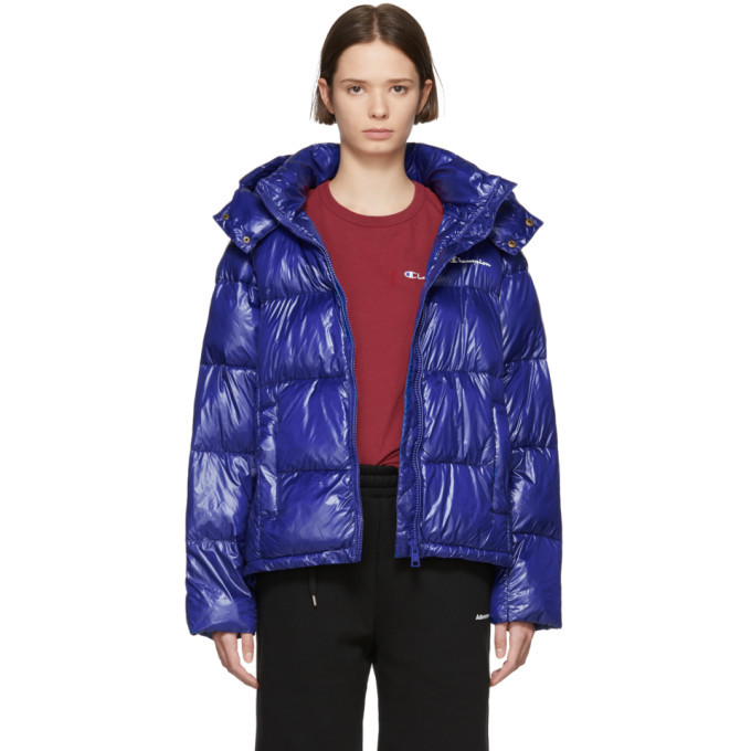 Champion puffer hot sale jacket blue