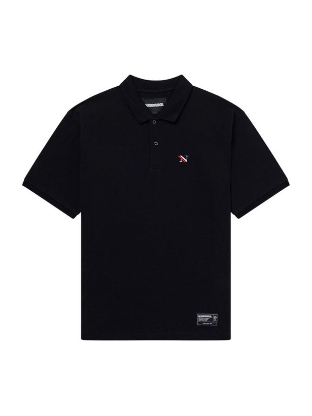 Photo: Neighborhood - Logo-Appliquéd Embroidered Cotton-Piqué Polo Shirt - Black