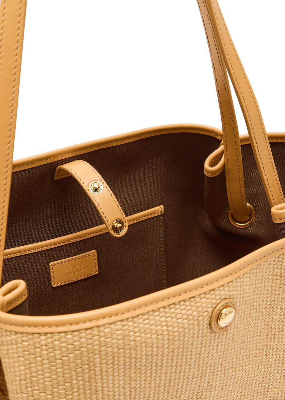 Chloe Clover Logo-embroidered Raffia Tote bag - Brown - One Size