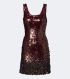 Là Fuori Embellished floral minidress