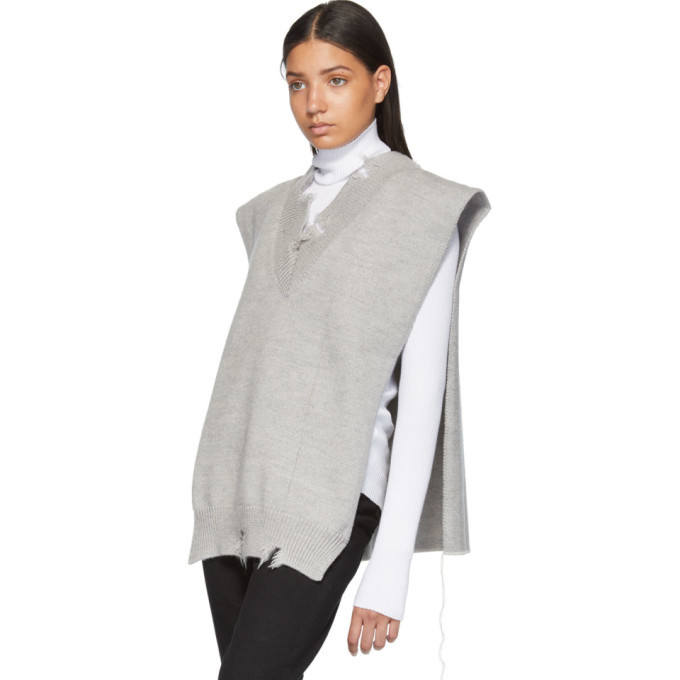 Maison Margiela Gray Cut-Out Vest