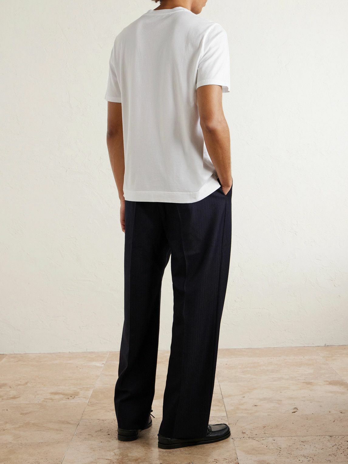 FEDELI - Organic Cotton-Jersey T-Shirt - White