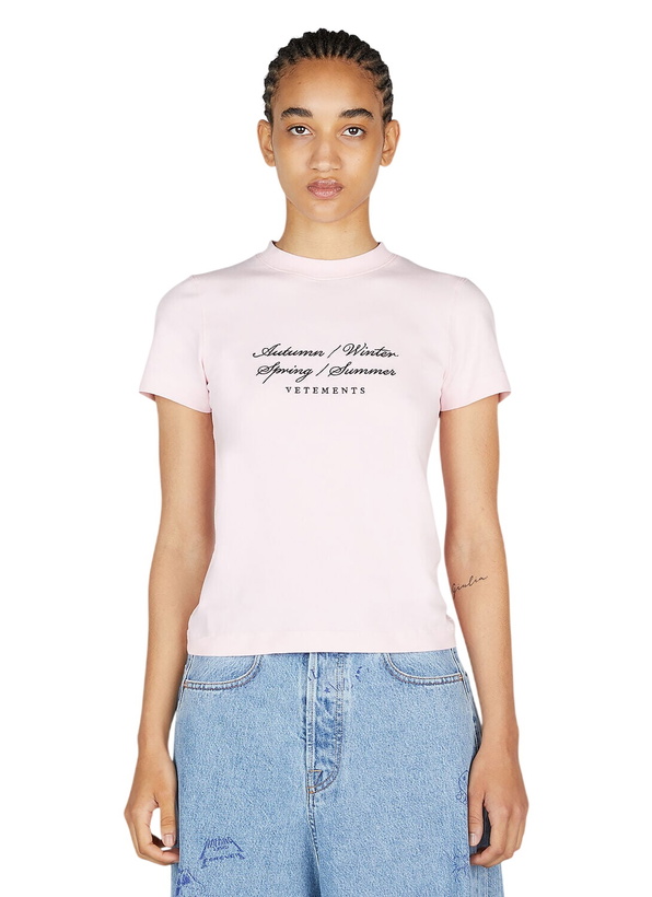 Photo: VETEMENTS Four Seasons T-Shirt