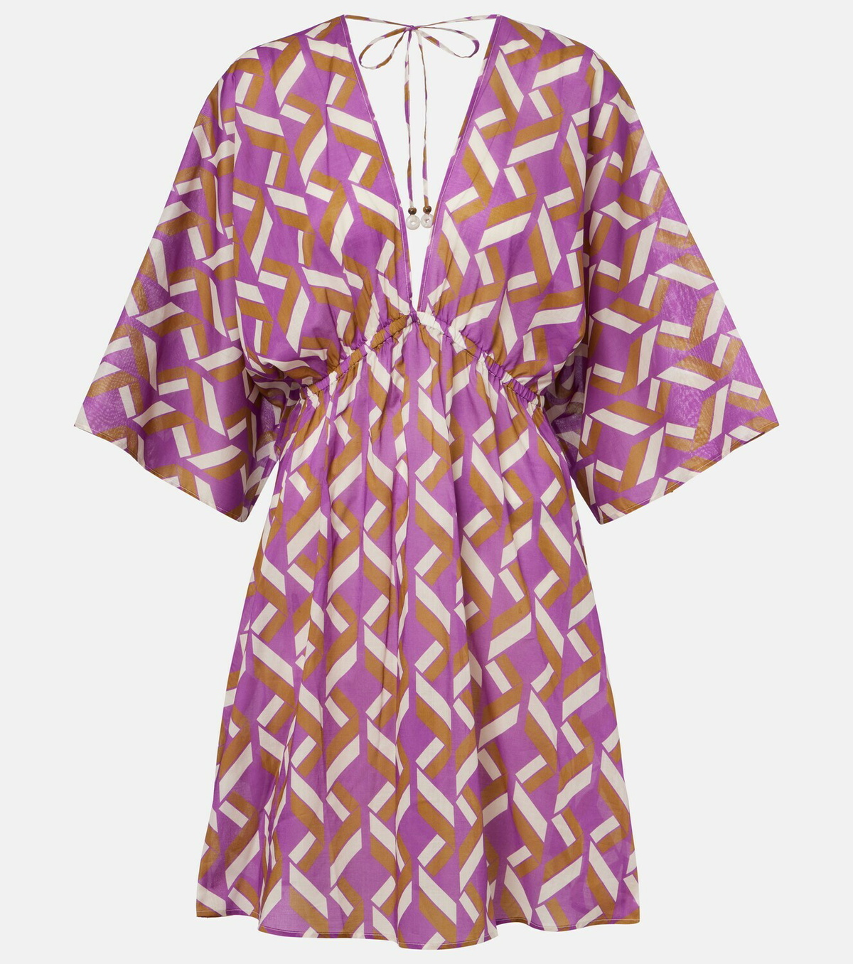 Eres Feel patterned cotton voile minidress