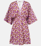 Eres Feel patterned cotton voile minidress