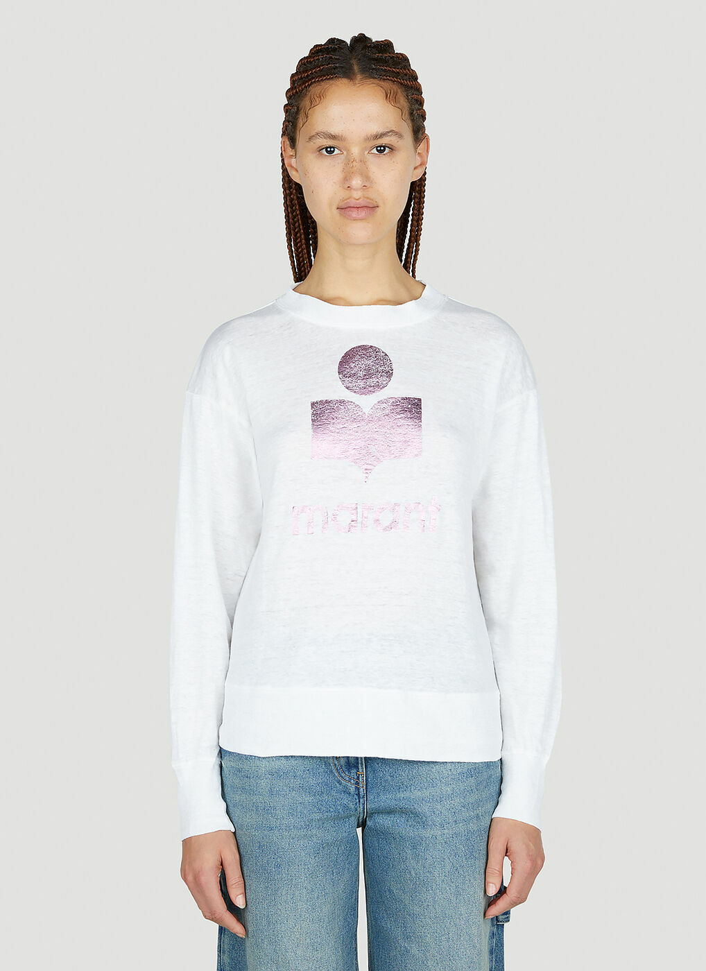 Isabel Marant Étoile - Klowia Long Sleeve T-Shirt in White Isabel ...