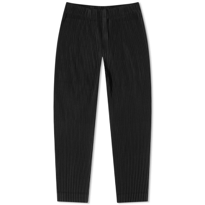 Photo: Homme Plissé Issey Miyake Men's Pleated Tapered Leg Pant in Black