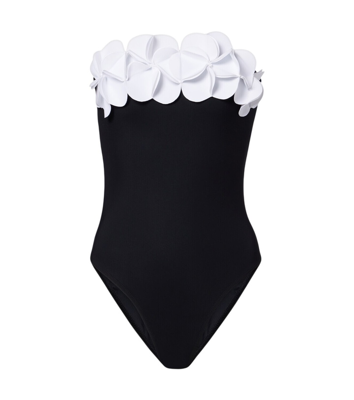 Photo: Karla Colletto Tess floral-appliqué bandeau swimsuit