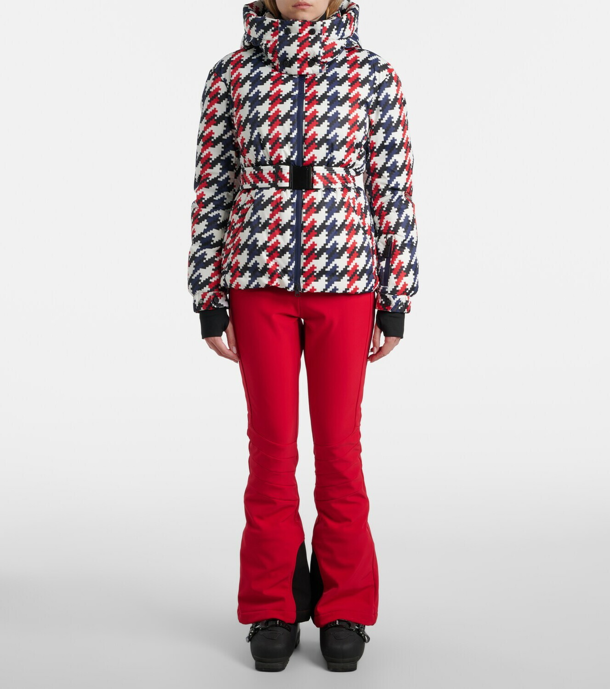 Perfect Moment Candice houndstooth down ski jacket