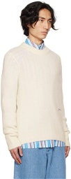 GANNI Off-White Embroidered Sweater