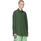 Valentino Green Wool Go Logo Shirt