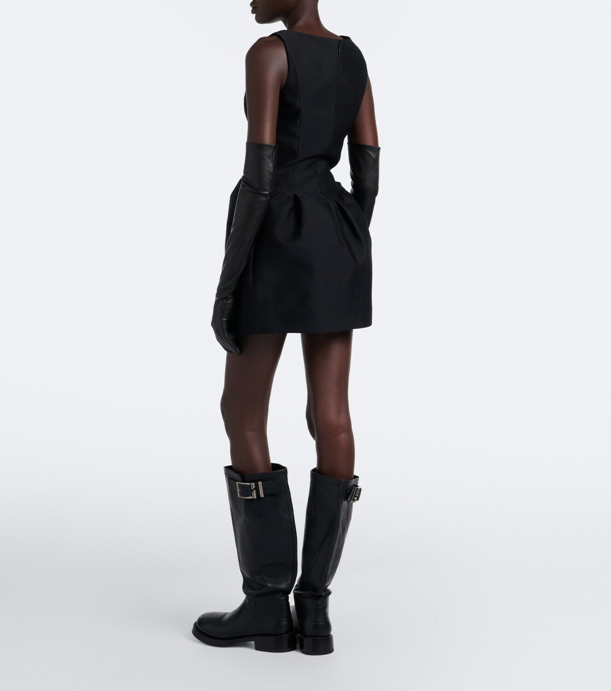Balenciaga Wool and silk-blend minidress