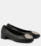 Tory Burch Claire logo leather ballet flats