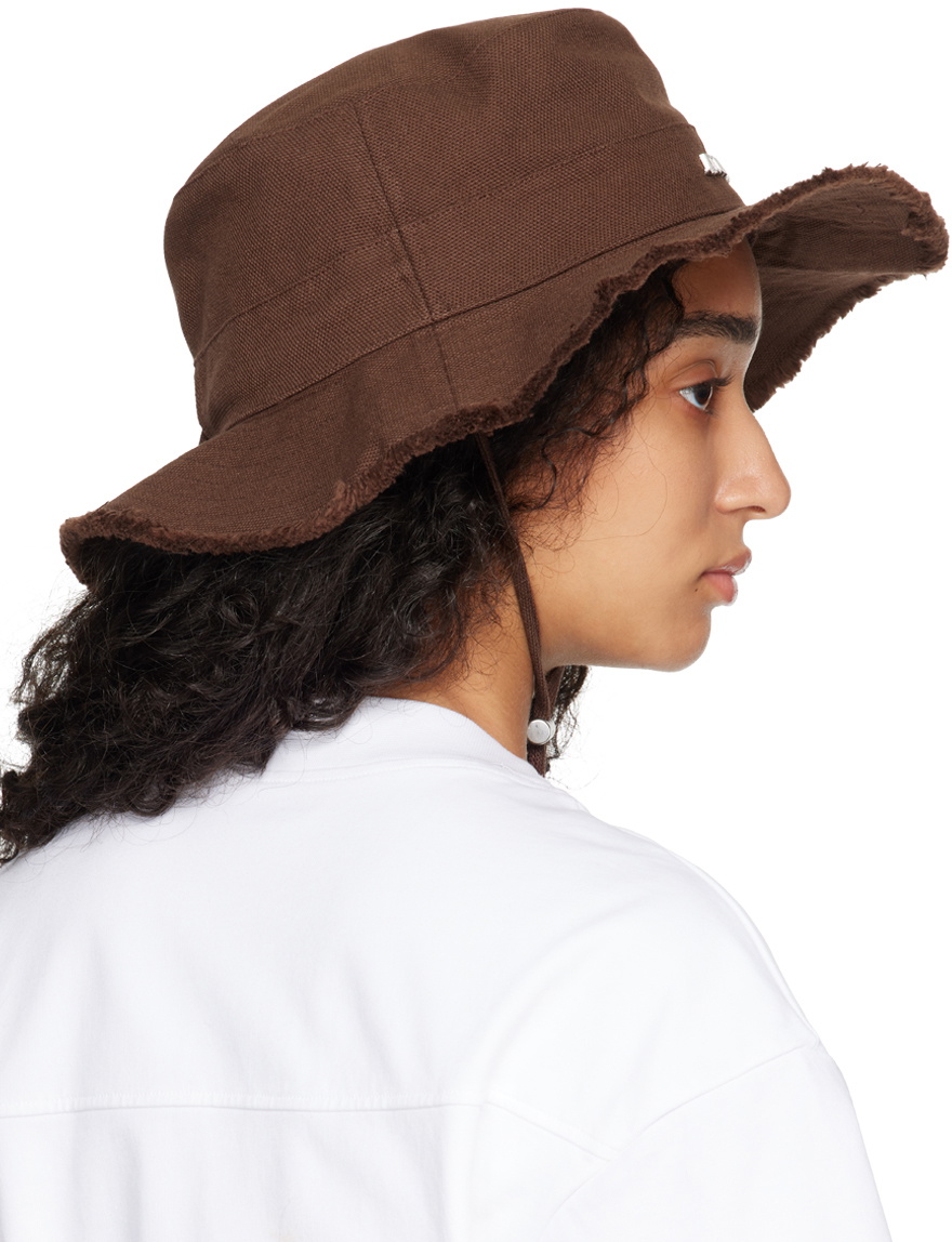 帽子 jacquemus Les Classiques JACQUEMUS: Brown Les Classiques 'Le bob Artichaut' Bucket