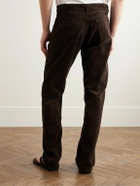 The Row - Burt Straight-Leg Cotton-Corduroy Trousers - Brown