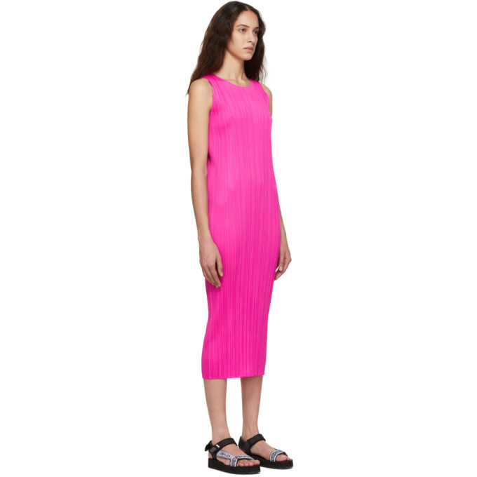 Pleats Please Issey Miyake Pink Colorful Basics 2 Dress Pleats