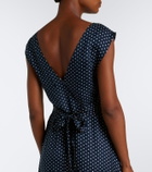 Dôen Tahlia polka dot silk-blend midi dress