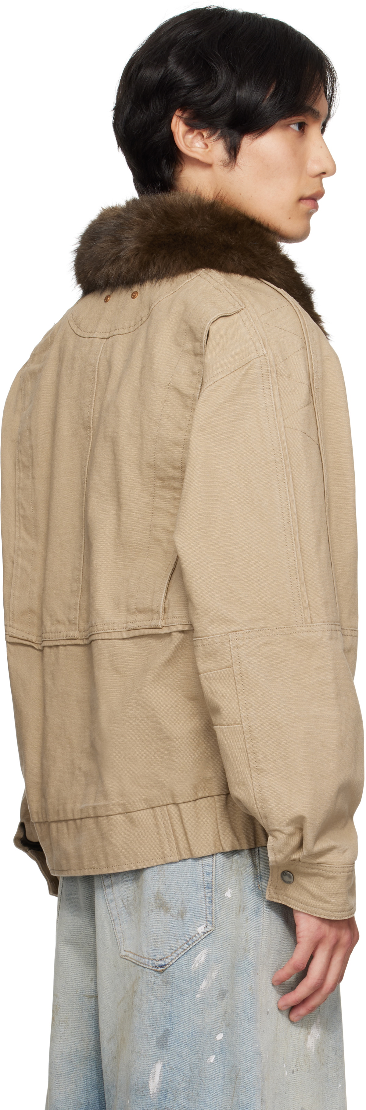 Andersson Bell Beige Ortega Washed Cotton Jacket