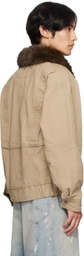 Andersson Bell Beige Ortega Washed Cotton Jacket