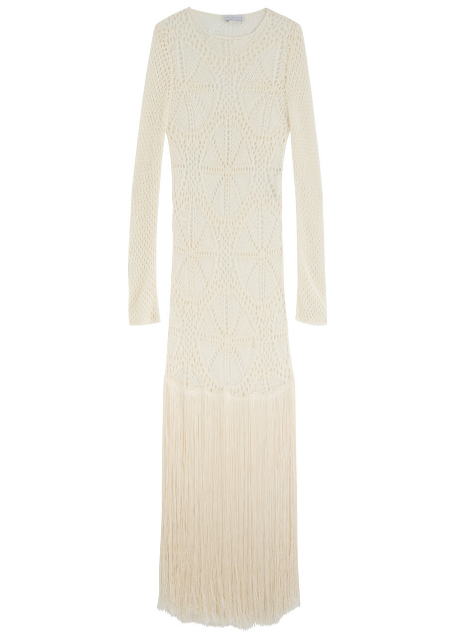 Stella Mccartney Tassel-trimmed Crochet Maxi Dress Natural Stella McCartney