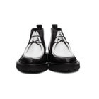 AMI Alexandre Mattiussi Black and White Laced Boots