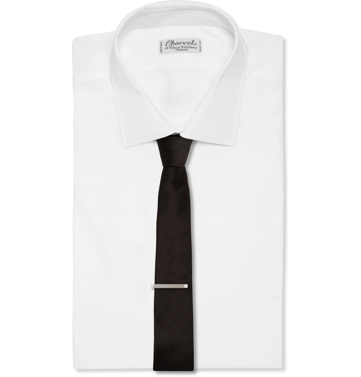 Burberry Palladium-Plated Check Tie Bar