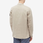 Stone Island Men's Supima Cotton Twill Stretch-TC Zip Shirt Jacket in Dove Grey