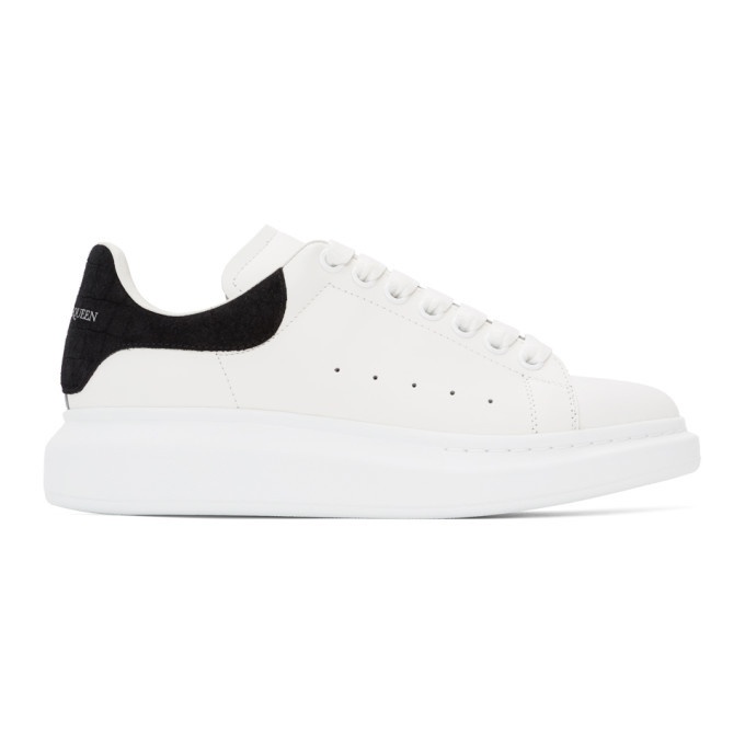 Photo: Alexander McQueen White and Black Croc Oversized Sneakers