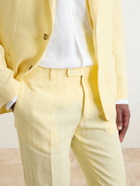Boglioli - Straight-Leg Linen Suit Trousers - Yellow