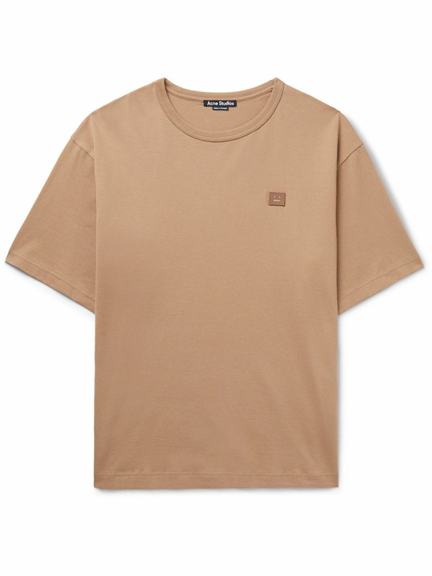 Photo: Acne Studios - Exford Logo-Appliquéd Cotton-Jersey T-Shirt - Brown