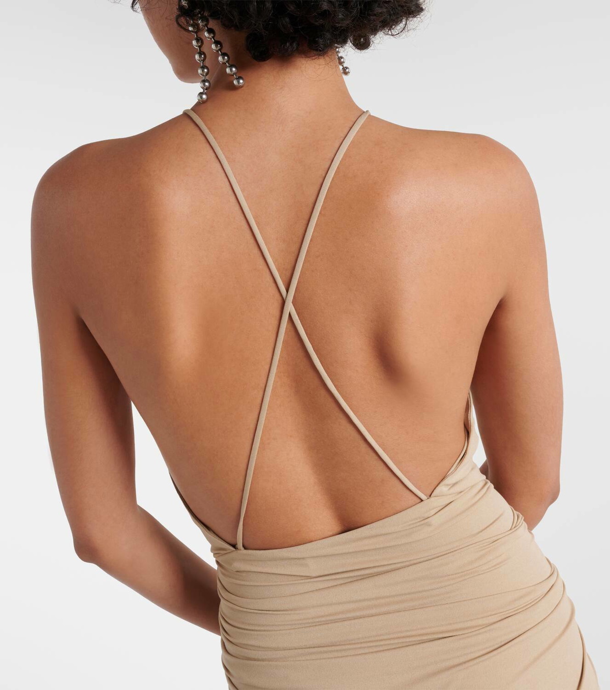 Alexandre Vauthier Draped ruffled wrap dress