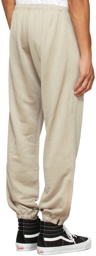 Needles Beige French Terry Zipped Lounge Pants