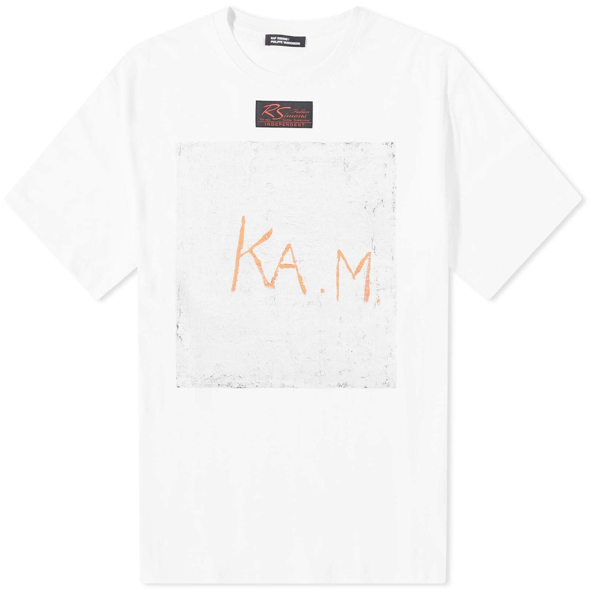 Photo: Raf Simons Men's K.A.M Oversized T-Shirt in White