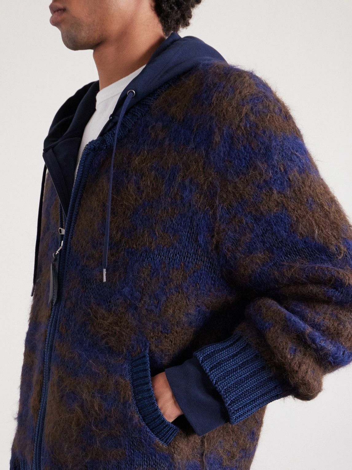 Corridor - Cotton-Blend Zip-Up Cardigan - Blue