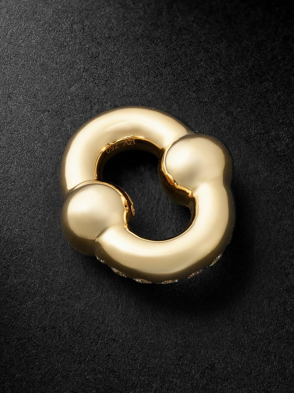 Greg Yuna - Umlaut Half 18-Karat Gold Diamond Pendant