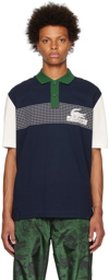 Lacoste Navy & Green Loose-Fit Polo