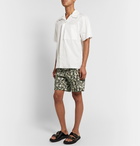 Fendi - Logo-Print Cotton-Blend Twill Shorts - Green