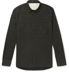 Mr P. - Mélange Brushed Cotton-Flannel Shirt - Green