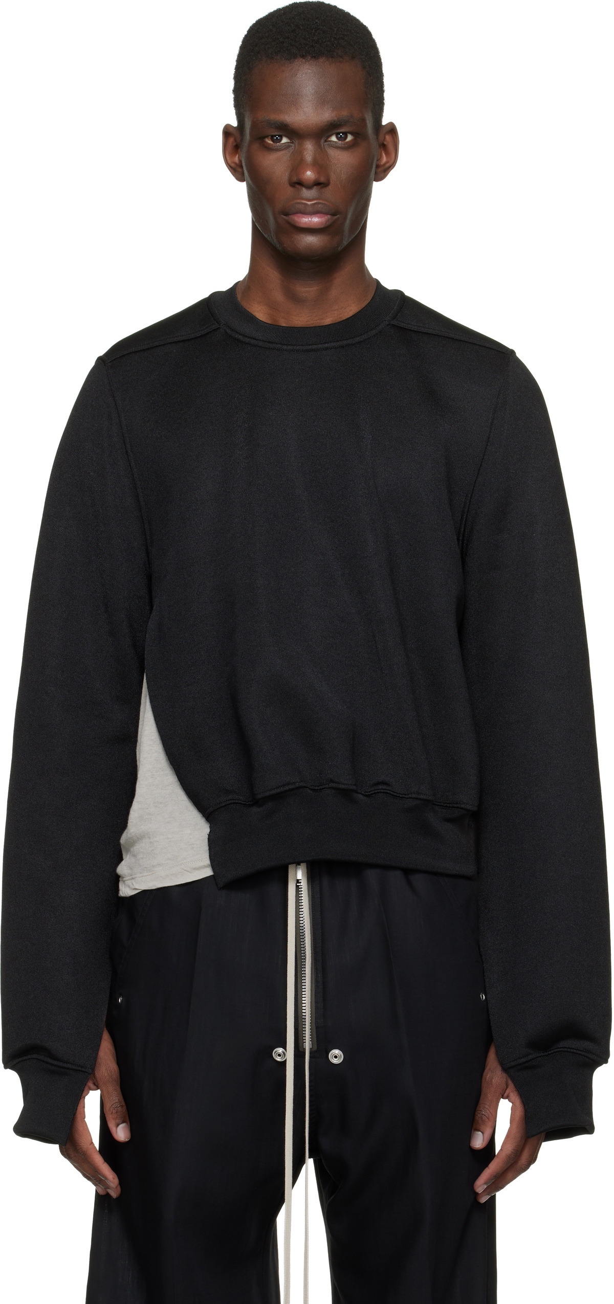 Rick Owens Black Temple Vega Sweatshirt