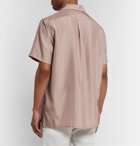Brioni - Camp-Collar Silk Shirt - Pink