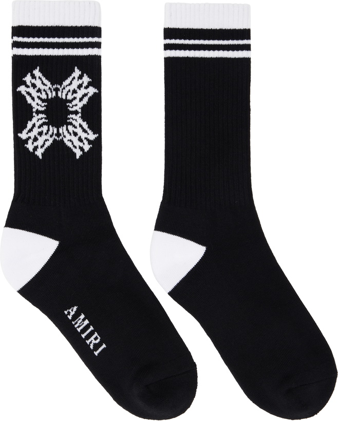 Photo: AMIRI Black & White 'MA' Quad Socks
