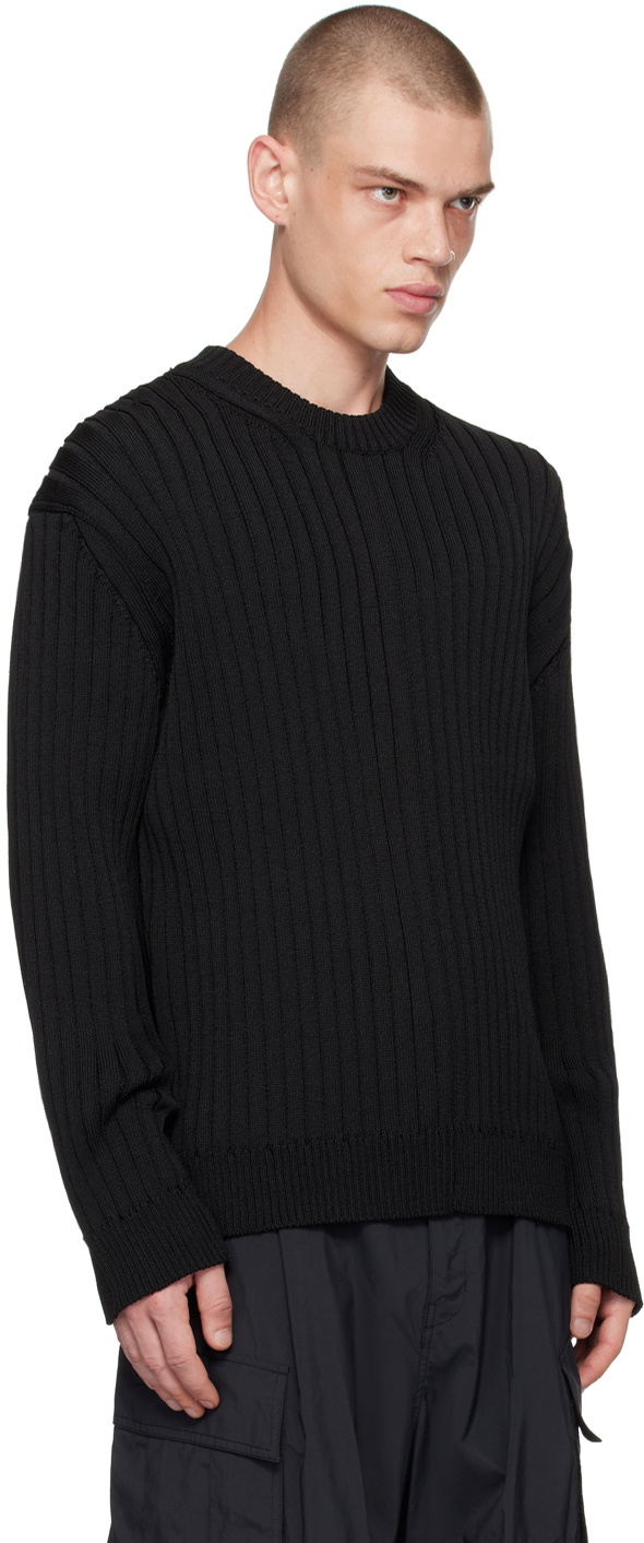 Juun.J Black Crewneck Sweater