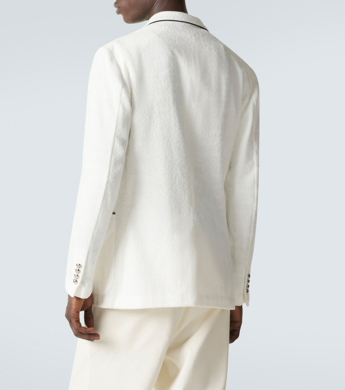 Ralph Lauren Purple Label Embroidered cotton terry blazer