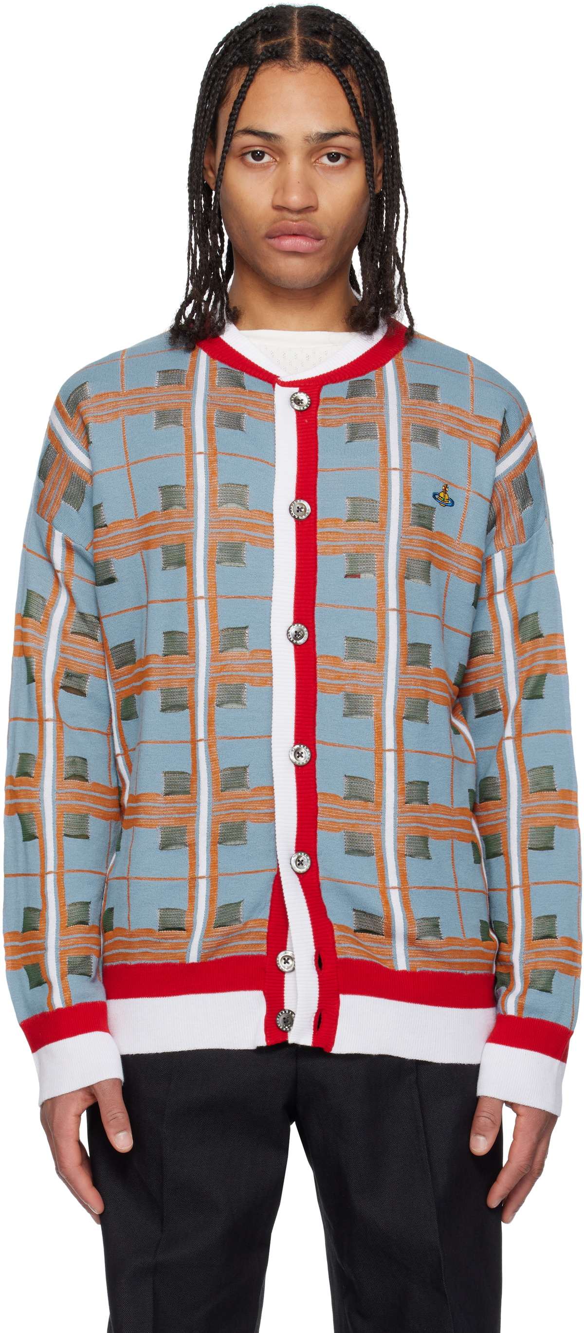 Vivienne Westwood Blue Tartan Cardigan Vivienne Westwood
