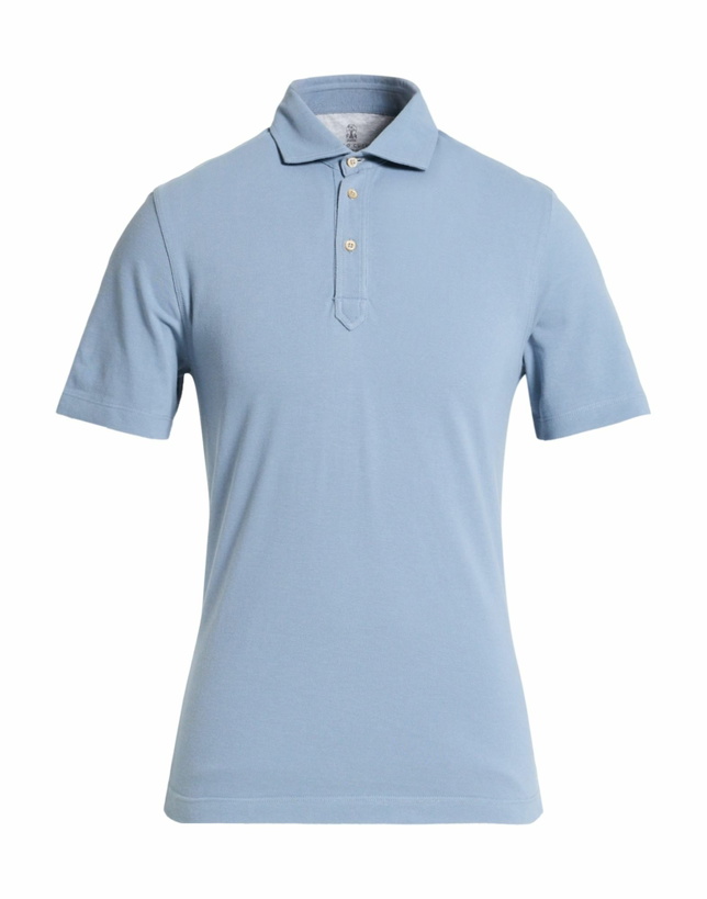 Photo: Brunello Cucinelli Mens Polo shirt Slate in Blue