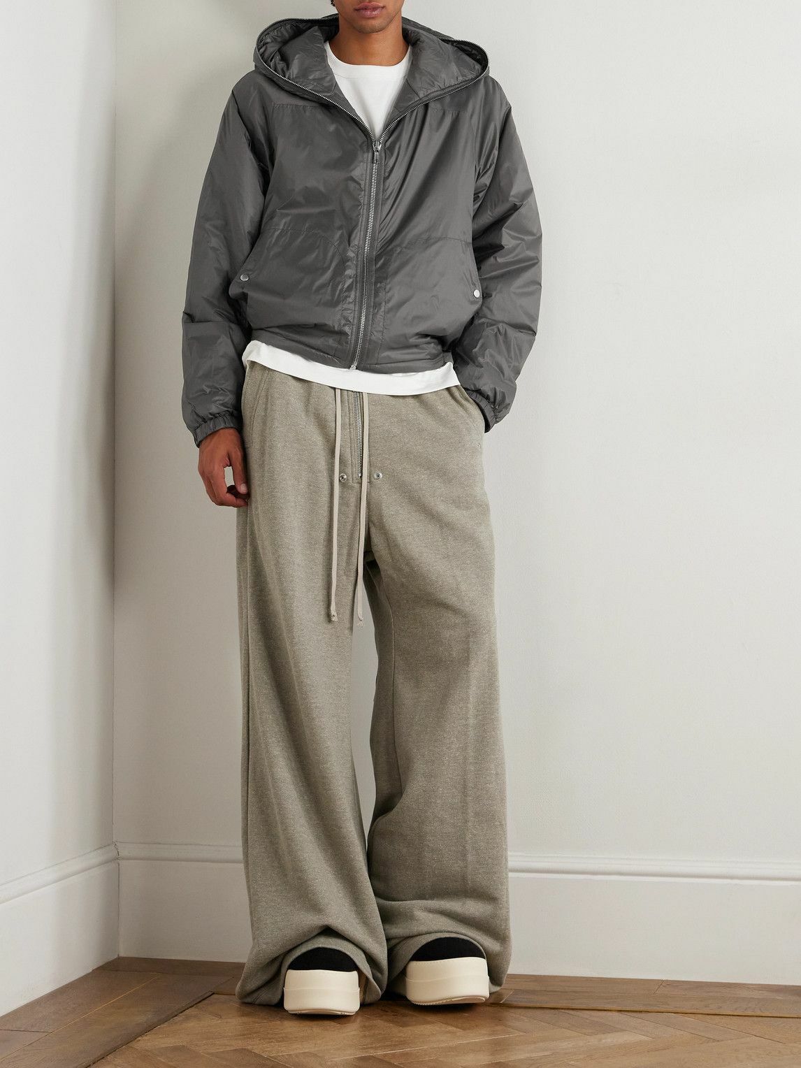 DRKSHDW by Rick Owens - Padded Nylon Hooded Jacket - Gray Rick