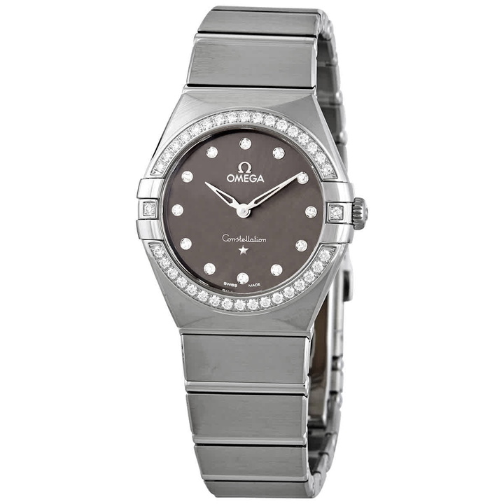 Photo: Omega Constellation Manhattan Quartz Diamond Grey Dial Ladies Watch 131.15.28.60.56.001