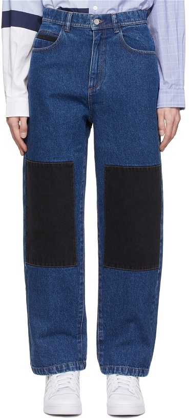 Photo: PALMER Blue Paneled Jeans