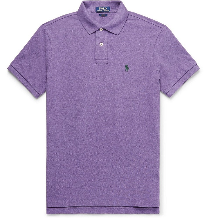 Photo: Polo Ralph Lauren - Slim-Fit Cotton-Piqué Polo Shirt - Men - Purple