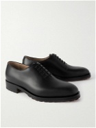 Manolo Blahnik - Newley Whole-Cut Leather Oxford Shoes - Black